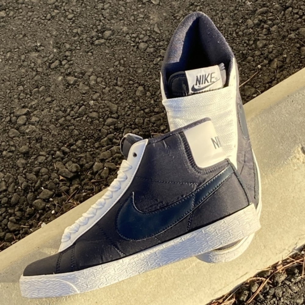 NIKE Blazers Puffer Navy Blue High Top Sneakers Size 6.5 Mens - Picture 8 of 12